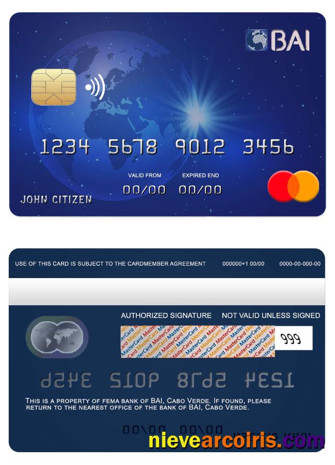 Cabo Verde BAI  bank mastercard